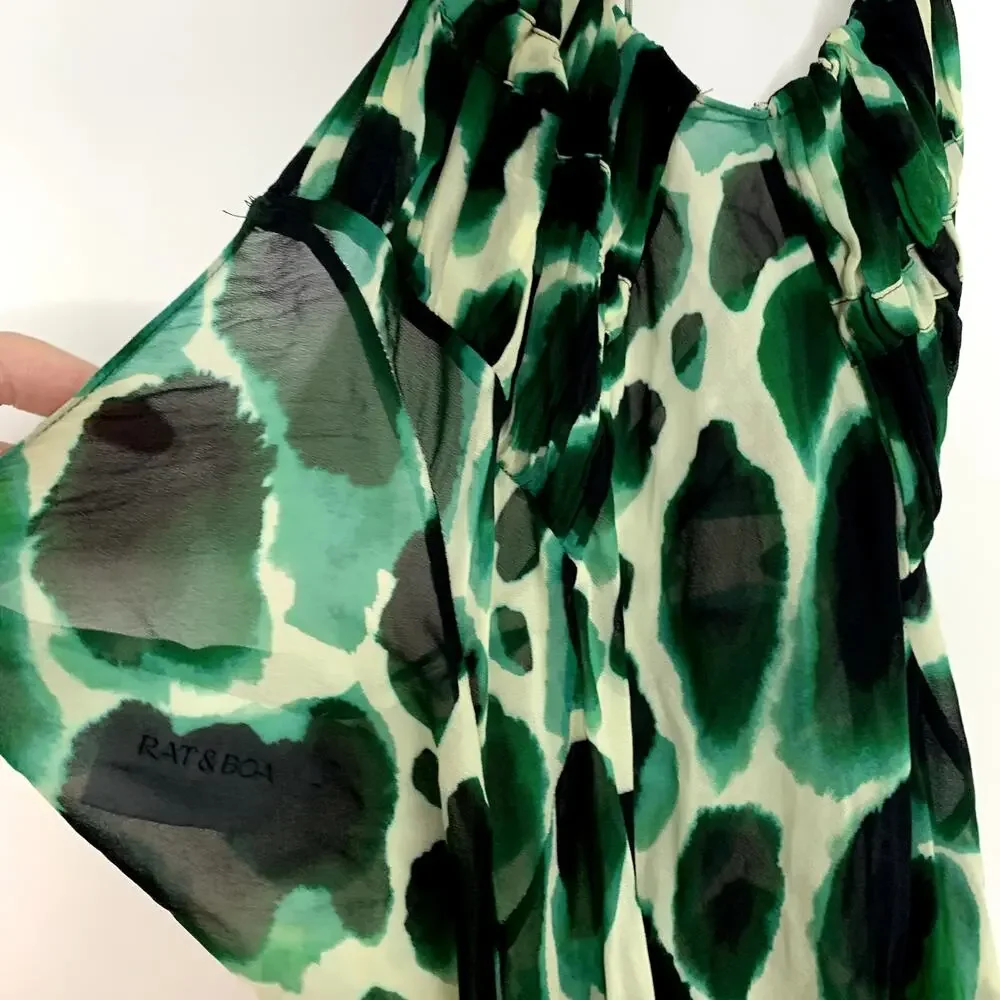 Rat & Boa Vivi Maxi Dress Womens Green New Large - Picture 10 of 16